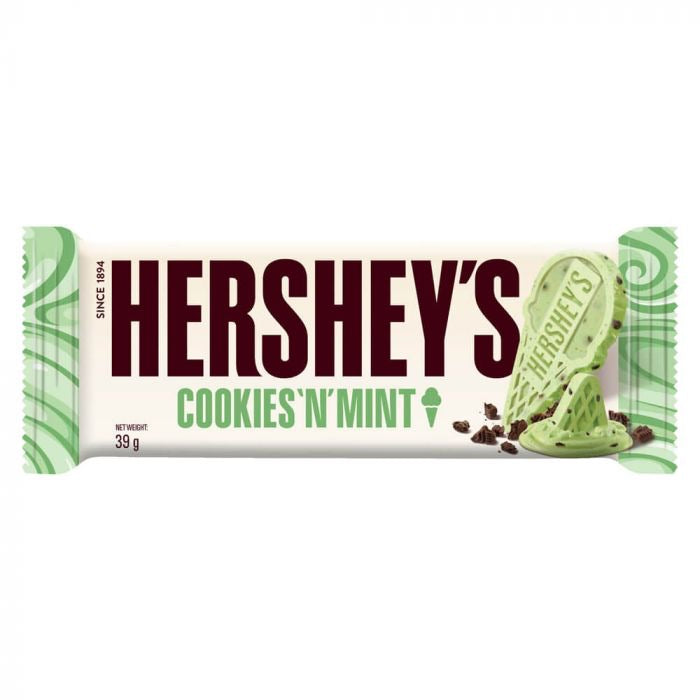 HERSHEY’S COOKIES ‘N’ MINT BAR 39g - MikesSweetStop