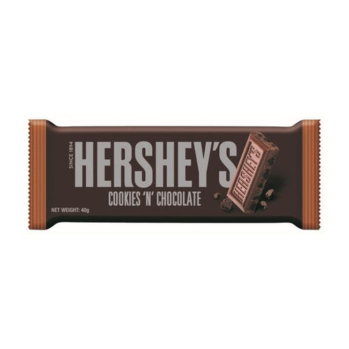 HERSHEY'S COOKIES 'N' CHOCOLATE BAR 40g - MikesSweetStop